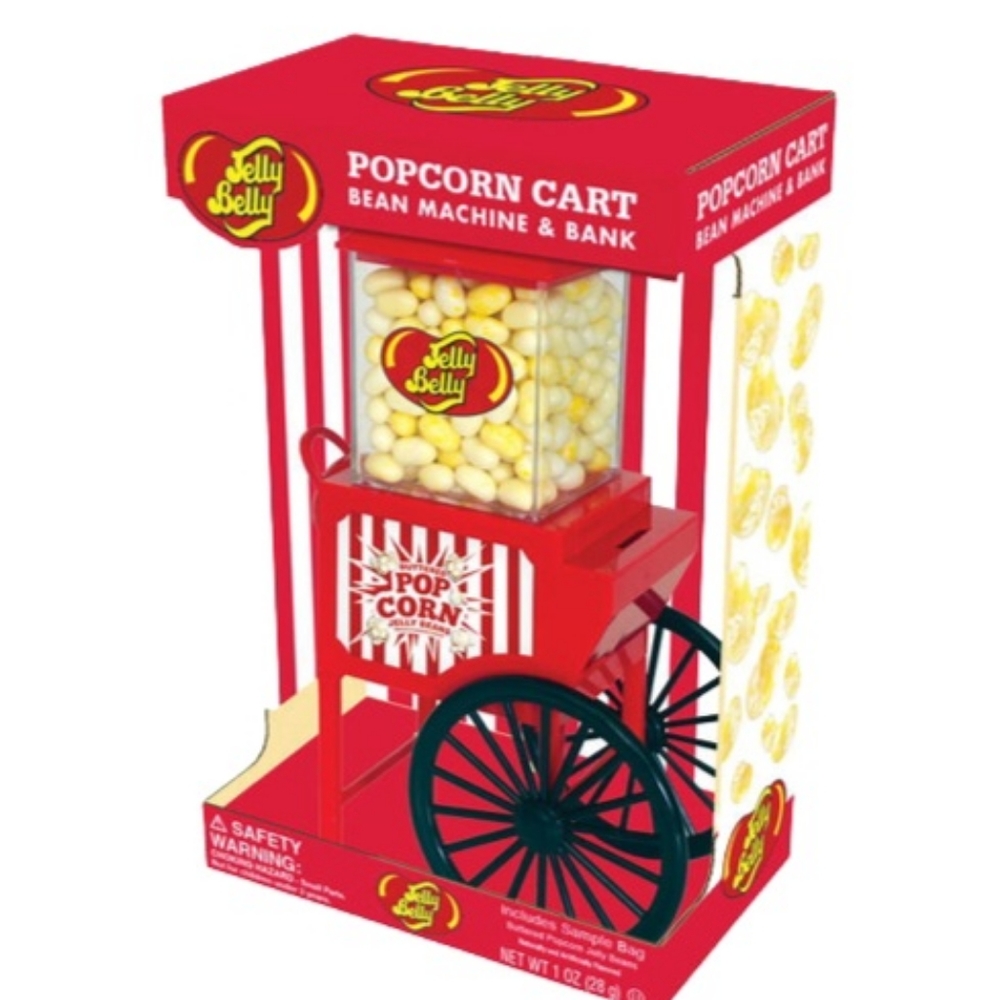 JELLY BELLY POPCORN CART BEAN MACHINE & BANK - NIB